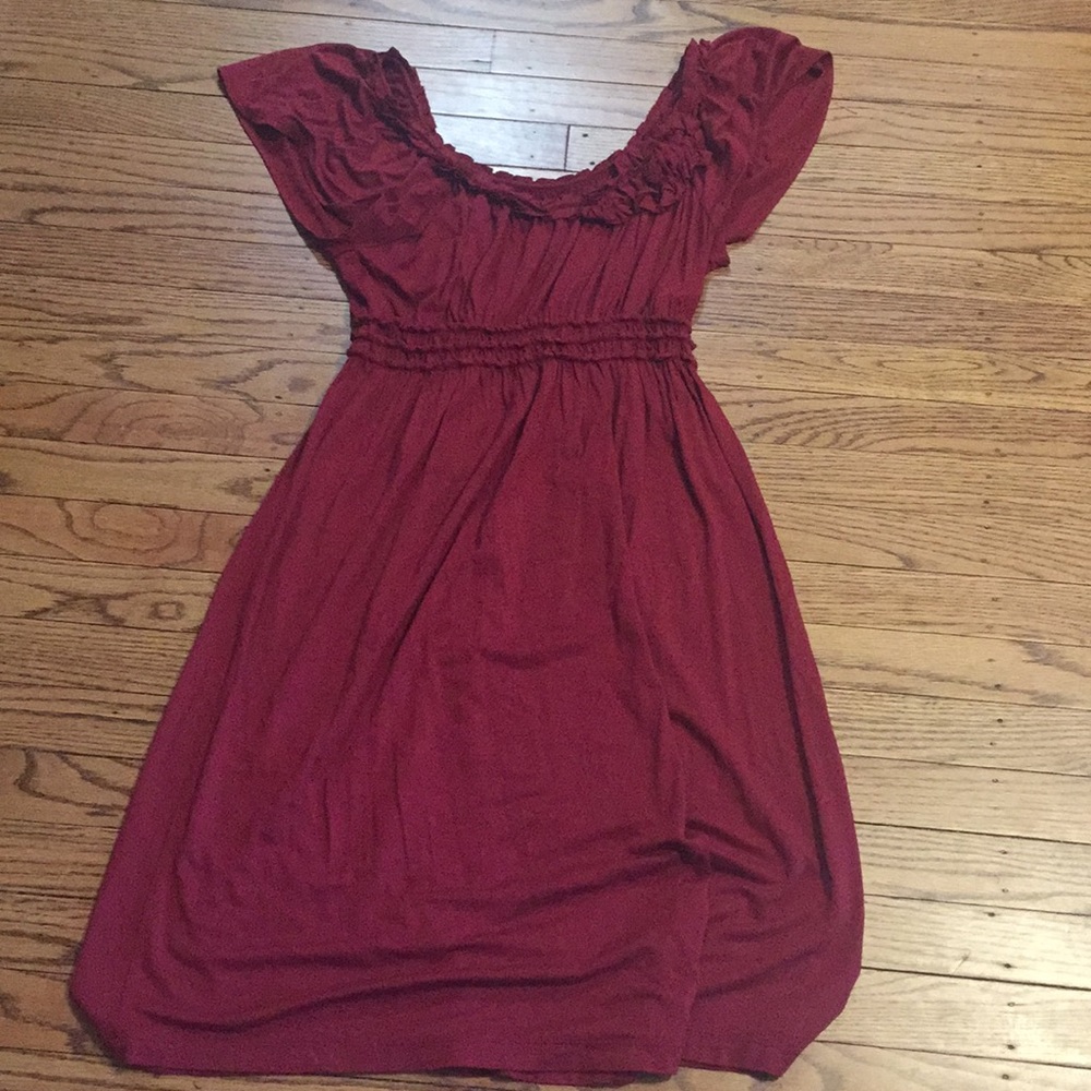 Max studio red wine dress